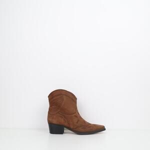 Ganni Suede Ankle Boots Brown - It 37